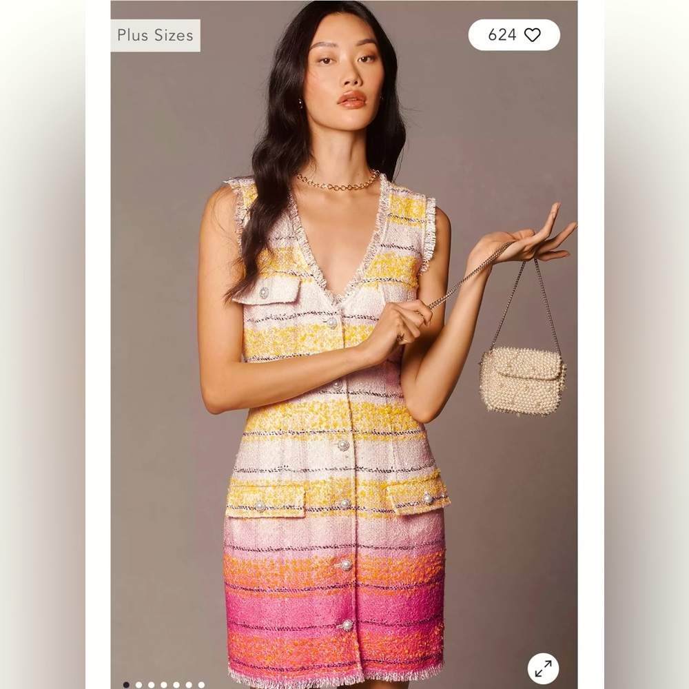 Anthropology Maeve Tweed Mini Dress sz10